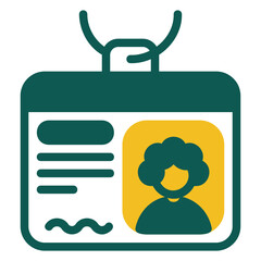  ID card colored icon