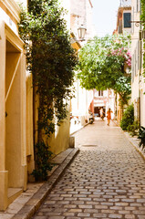 Obraz premium narrow street in old town