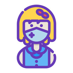 avatar woman with mask