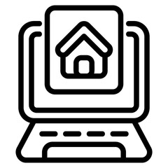  Online marketing outline icon