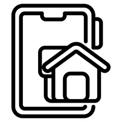  Smartphone outline icon