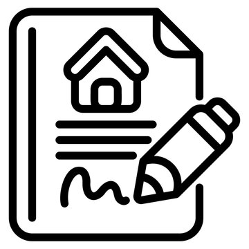 recommend clip art:  Contract outline icon