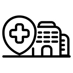 Obraz premium Location outline icon