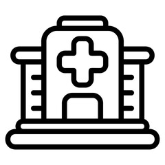  Hospital outline icon