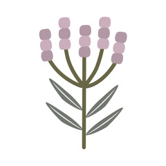 Cute Flower Sticker icon vector illustration asset element