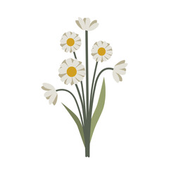 Cute Flower Sticker icon vector illustration asset element