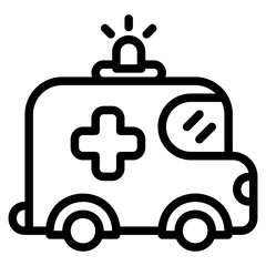  Ambulance outline icon