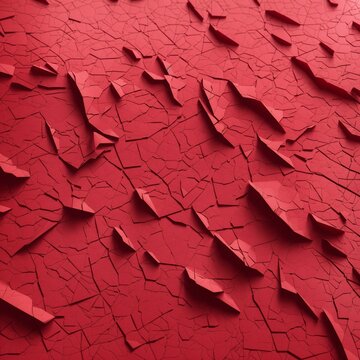 Texture of crumpled red paper