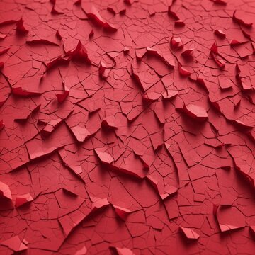 Texture of crumpled red paper