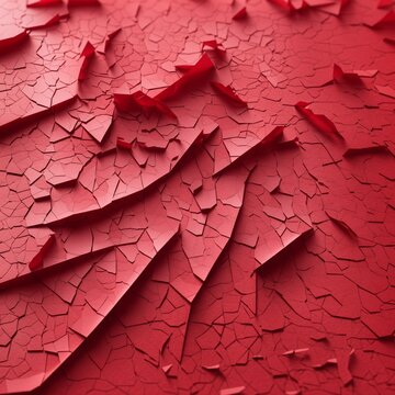 Texture of crumpled red paper