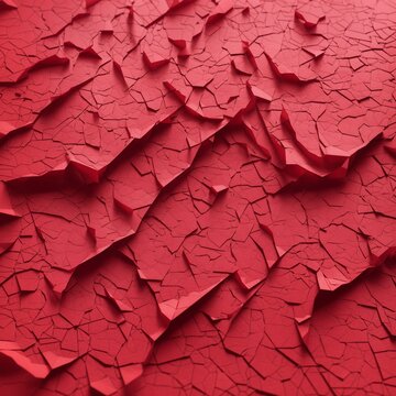 Texture of crumpled red paper