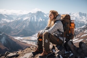 A Girl Traveler's Trek to the Mountain Heights, Generative Ai