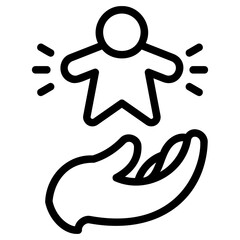  Human rights outline icon