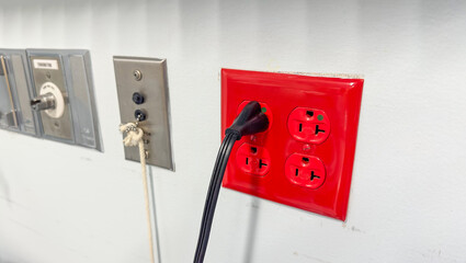 electrical outlet symbolizes modern connectivity and power, enabling access to energy and...