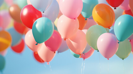 Elegance in Simplicity: Minimalist Style with Colorful Balloons