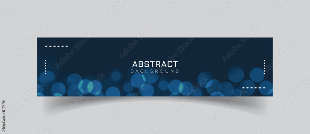 Poster linkedin banner abstract background with bubbles