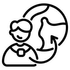  Traveler outline icon