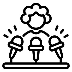  Press conference outline icon