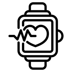 Obraz premium Heart rate outline icon