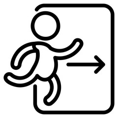  Emergency exit outline icon