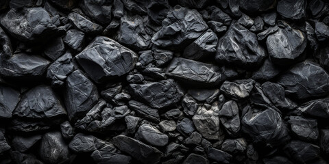 Black stone background. Generative AI.
