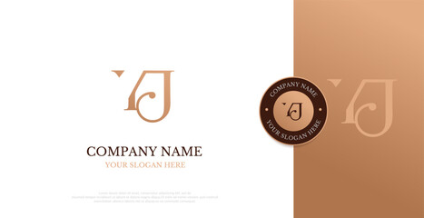 Initial YJ Logo Design Vector 