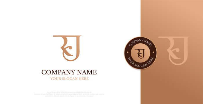 Initial RJ Logo Design Vector 