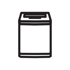 Modern washing machine icon vector. Loundry electric appliances icon line style, washing machine icon line style, design best washing machine vector illustration, Loundry electric machine isolated on 