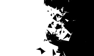 Grunge black abstract spots and shapes. Vector background