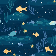 Underwater Pattern vector illustration, Background