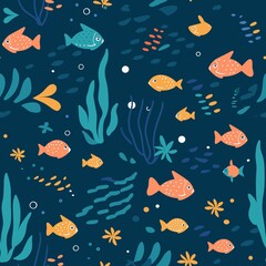 Underwater Pattern vector illustration, Background
