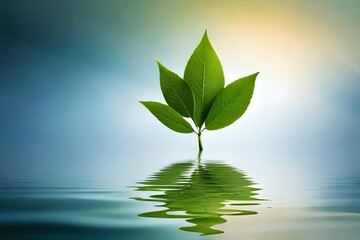 green plant in water