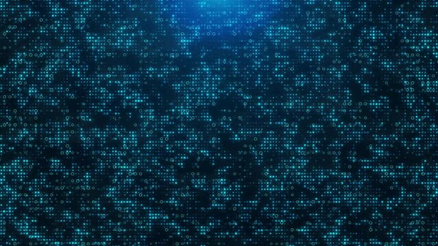 Futuristic Big data digital code futuristic information technology dots and grid. data, hi-tech. virtual space. matrix cyber environment, rtificial intelligent simulation. data flood binary code