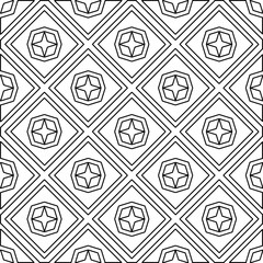 Abstract background with figures from lines. black and white pattern for web page, textures, card, poster, fabric, textile. Monochrome graphic repeating design.