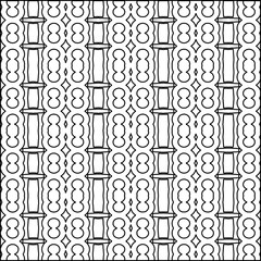Abstract background with figures from lines. black and white pattern for web page, textures, card, poster, fabric, textile. Monochrome graphic repeating design.