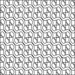 Abstract background with figures from lines. black and white pattern for web page, textures, card, poster, fabric, textile. Monochrome graphic repeating design.