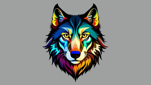 wolf head icon, ai, generated, ai generated 