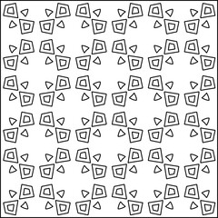 Abstract background with figures from lines. black and white pattern for web page, textures, card, poster, fabric, textile. Monochrome graphic repeating design.