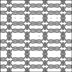 Abstract background with figures from lines. black and white pattern for web page, textures, card, poster, fabric, textile. Monochrome graphic repeating design.