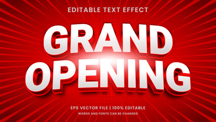 Grand Opening 3d editable text effect