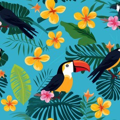 Tropical Pattern vector illustration, Background