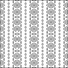 Abstract background with figures from lines. black and white pattern for web page, textures, card, poster, fabric, textile. Monochrome graphic repeating design.