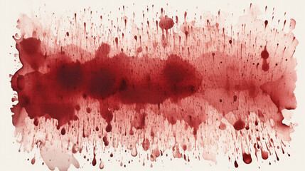 spectacular splashes of watercolor red paint on a white background. Generative Ai. 