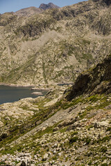 route through the mountain paradise landscape