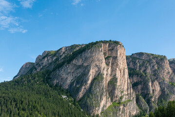 scenic dolomite landscape in summer