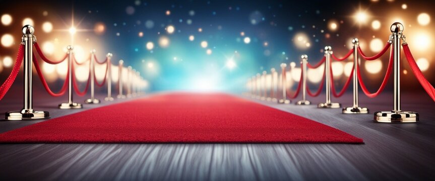 red carpet on stage