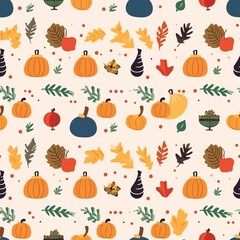 Thanksgiving Pattern vector illustration, Background