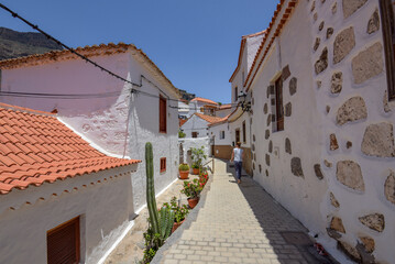 Fototapeta premium Bergdorf Fataga auf der Insel Gran Canaria