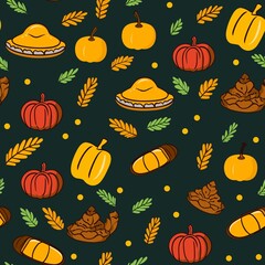 Thanksgiving Pattern vector illustration, Background