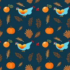 Thanksgiving Pattern vector illustration, Background